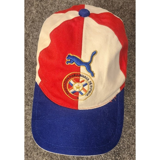 Puma Paraguay National Soccer Team Strapback Hat Cap Red White Blue APF