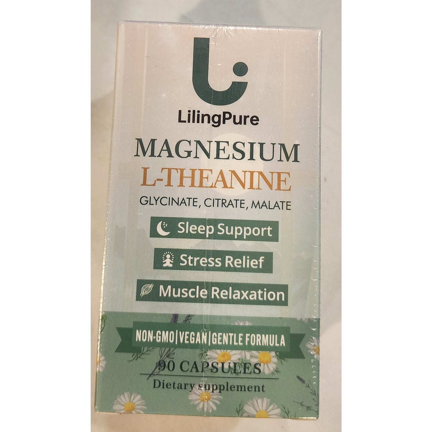 LilingPure Magnesium L‑Theanine – Glycinate/Citrate/Malate – 90 Caps – NEW