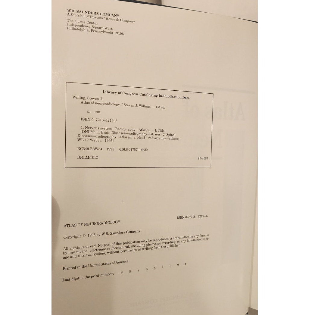 Atlas of Neuroradiology – Willing – Highlighted/Writing – Good Reading Copy