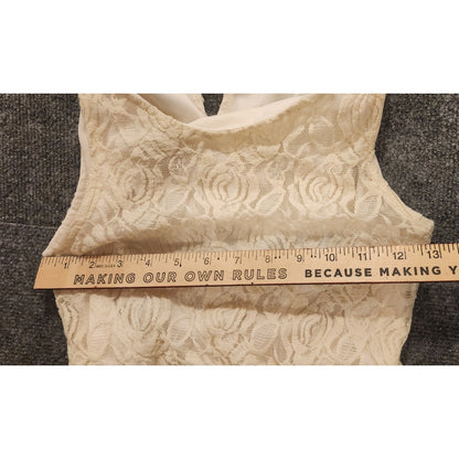 Wet Seal Womens XS White Crochet Lace Sleeveless Mini Dress Lined JD1088C40WS
