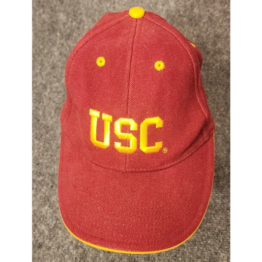USC Trojans Strapback Baseball Hat Cap Cardinal Red Gold NCAA College