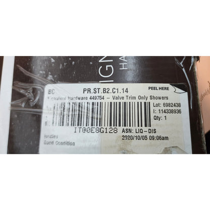 Signature Hardware Carraway Dual Function Pressure Balanced Valve Trim -no valve