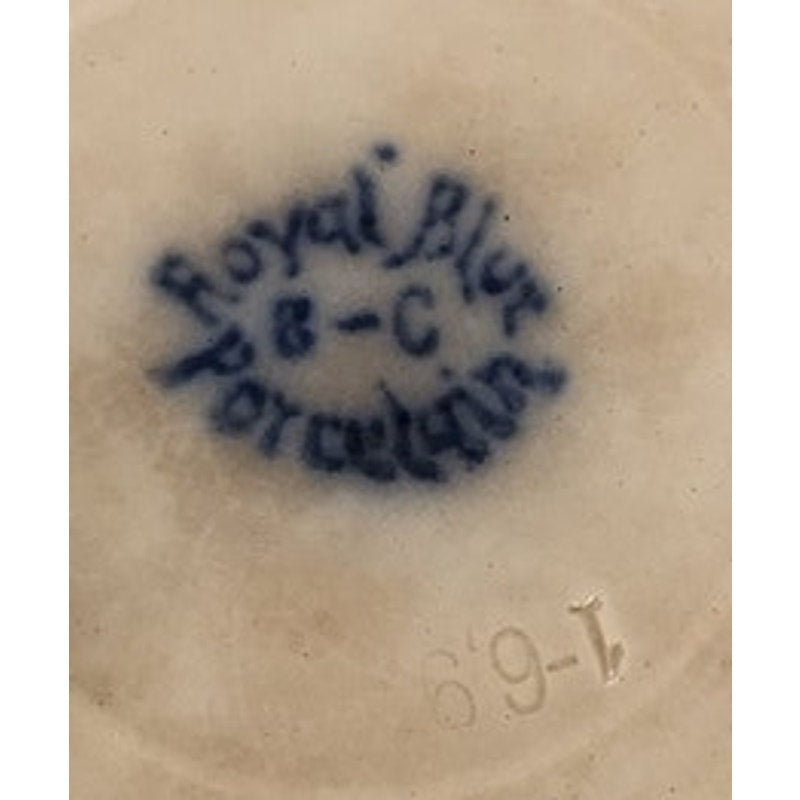 Flow Blue Saucer Royal Blue Porcelain Co. #169 – Vintage