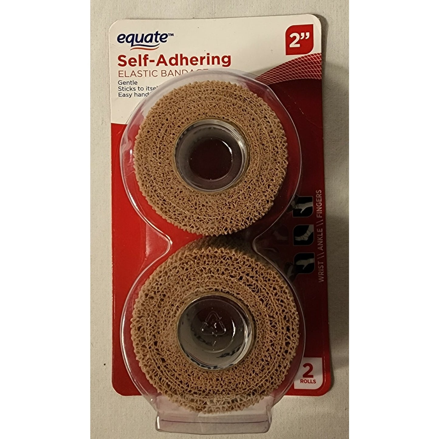 Equate - Self-Adhering 2" Elastic Bandages, 2 Rolls