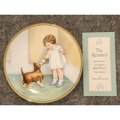 Hamilton Collection Plate The Reward Child Best Friend 1985 #3832B