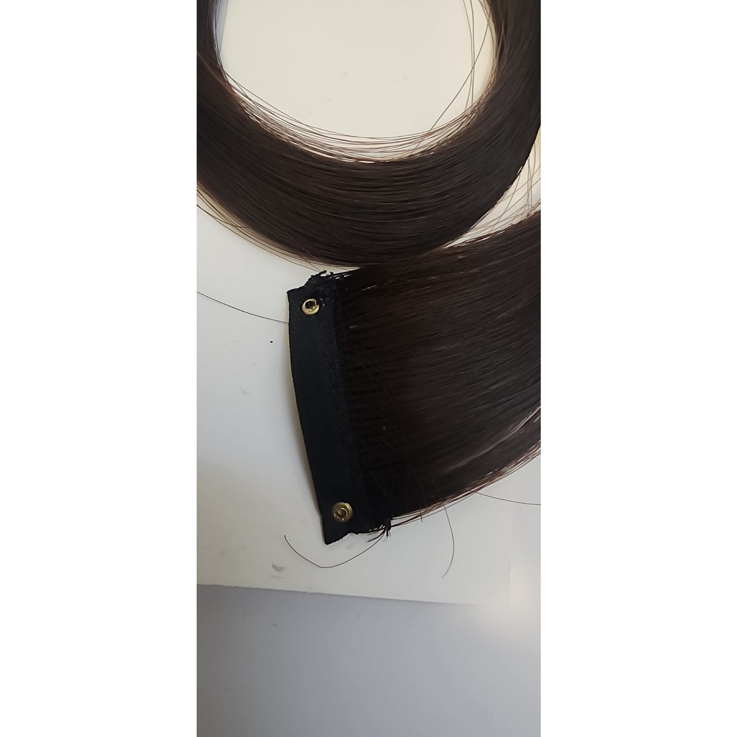 14" Synthetic Hair Extension - Straight - Color: Dark Brown - Just one strand