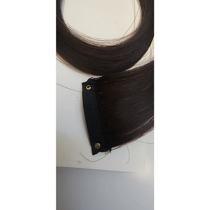 14" Synthetic Hair Extension - Straight - Color: Dark Brown - Just one strand