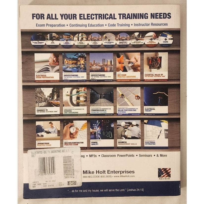 Mike Holt Illustrated Guide Understanding NEC 2017 Volume 2 – Used – Tabbed