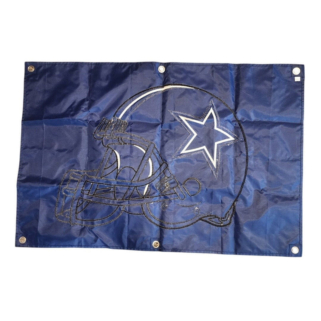 Dallas Cowboys NFL Banner Flag 36x24 Nylon Wall Decor Football Team Helmet Star