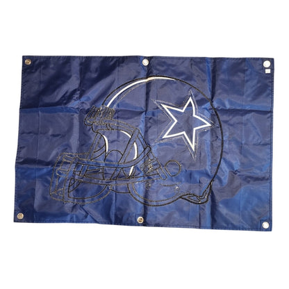 Dallas Cowboys NFL Banner Flag 36x24 Nylon Wall Decor Football Team Helmet Star