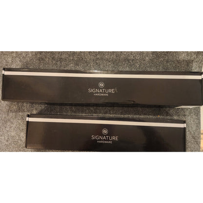 Signature Hardware Berwyn Matte Black Towel Bar Set - 18" & 24" (SHBW18TB2MB)