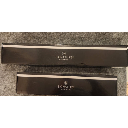 Signature Hardware Berwyn Matte Black Towel Bar Set - 18" & 24" (SHBW18TB2MB)