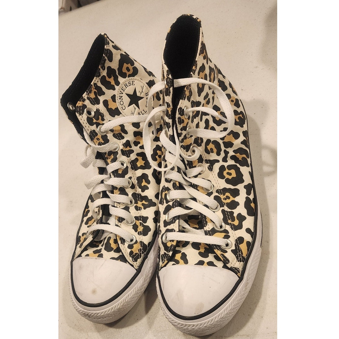 Converse Chuck Taylor All Star Leopard Print High Top Sneakers Womens 11 Mens 9