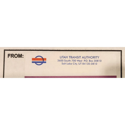 Vintage 2008 Utah Transit Authority FrontRunner Commuter Rail Poster UTA Boxed