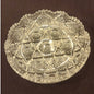 Vintage Heavy Cut Crystal Open Candy Dish Bowl Scalloped Edge Lead Glass 8 Inch