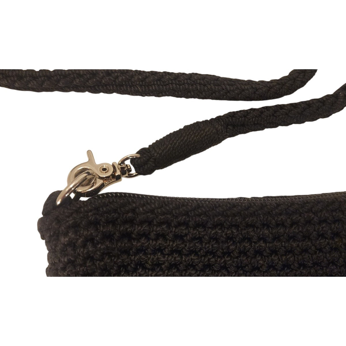 The Sak Black Crochet Knit Clutch Shoulder Bag Purse Boho New Without Tags NWOT