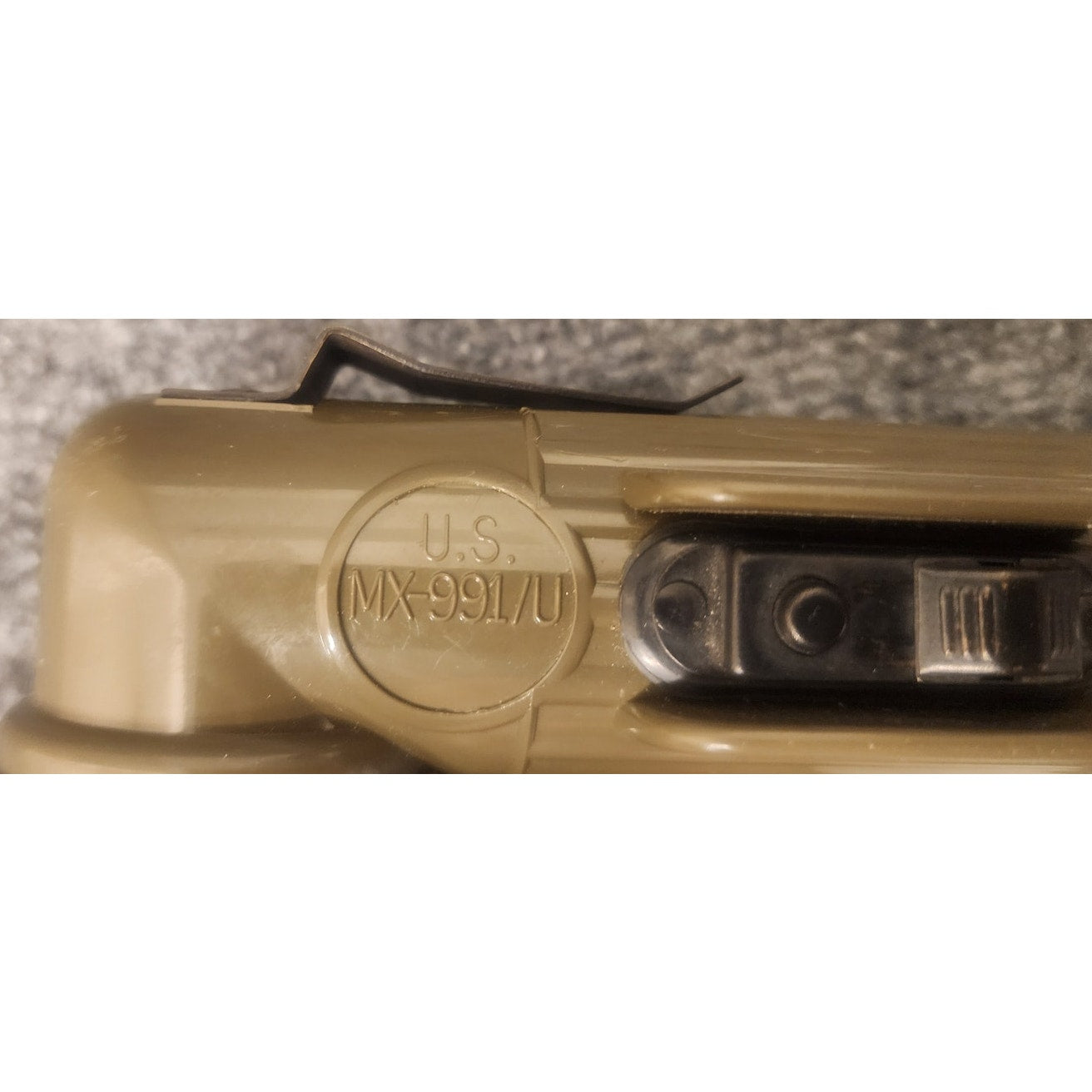 Fulton MX-991/U Olive Drab Anglehead Military Flashlight USA USGI 4 Lenses