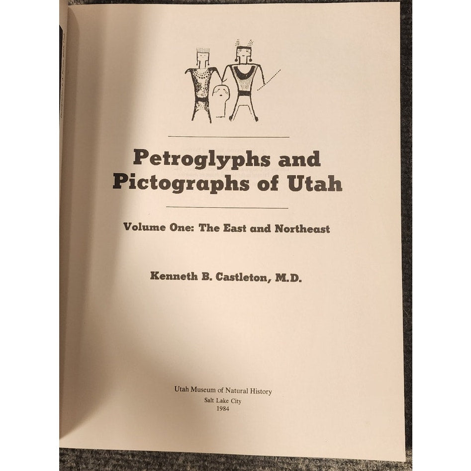 Petroglyphs and Pictographs of Utah Vol 1 & 2 Book Set Castleton 1984 1987