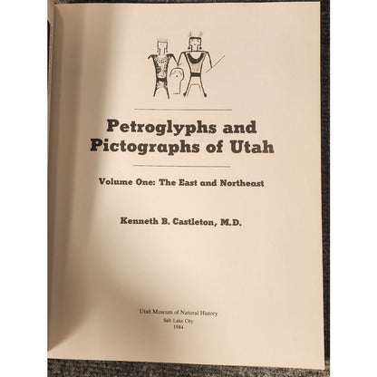 Petroglyphs and Pictographs of Utah Vol 1 & 2 Book Set Castleton 1984 1987