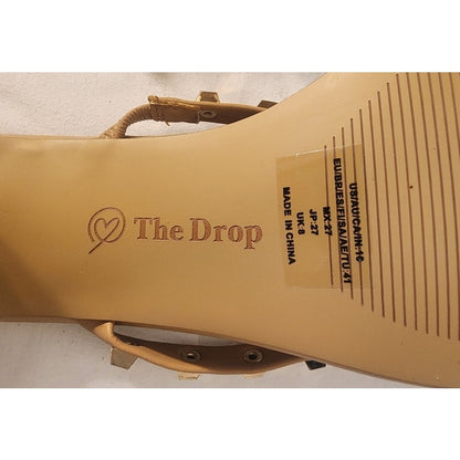 The Drop Avery Doe Tan Studded Sandals Size 10 – 3.5" Heel – New