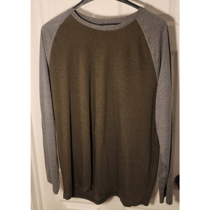 George Mens 2XL Long Sleeve Crewneck T-Shirt Plain Casual Basic Tee