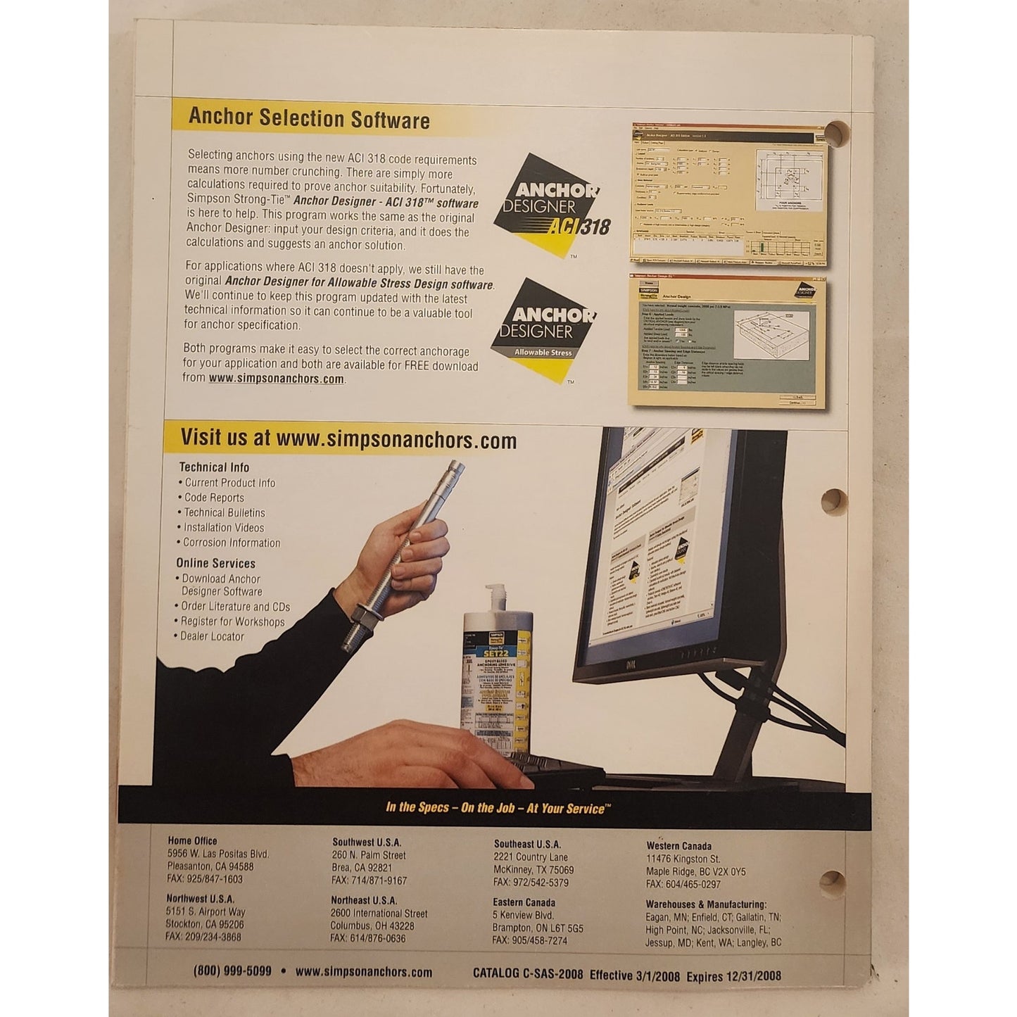 Simpson Strong-Tie Anchoring & Fastening Systems Catalog C-SAS-2008