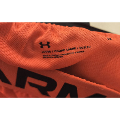 Under Armour Play Up 3.0 Shorts Women's 1X Plus Size Neon Pink Black Athletic