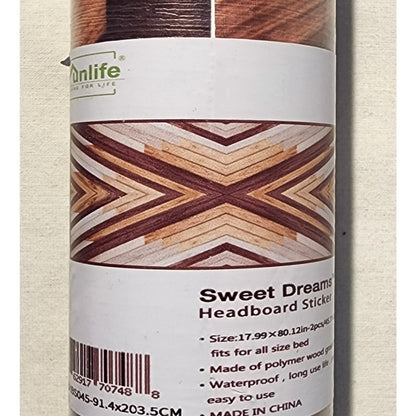 Sweet Dreams Headboard Sticker - All Size - 17.99" X 80.12" X 2 Pieces - Funlife