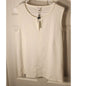 Calvin Klein Women Large White Ribbed Knit Sleeveless Top Shirt NWT