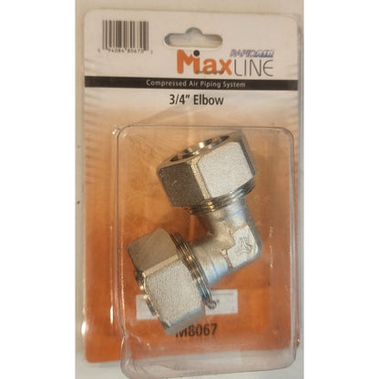MaxLine M8067 3/4" Elbow Fitting Compressed Air Piping System NIP Sealed
