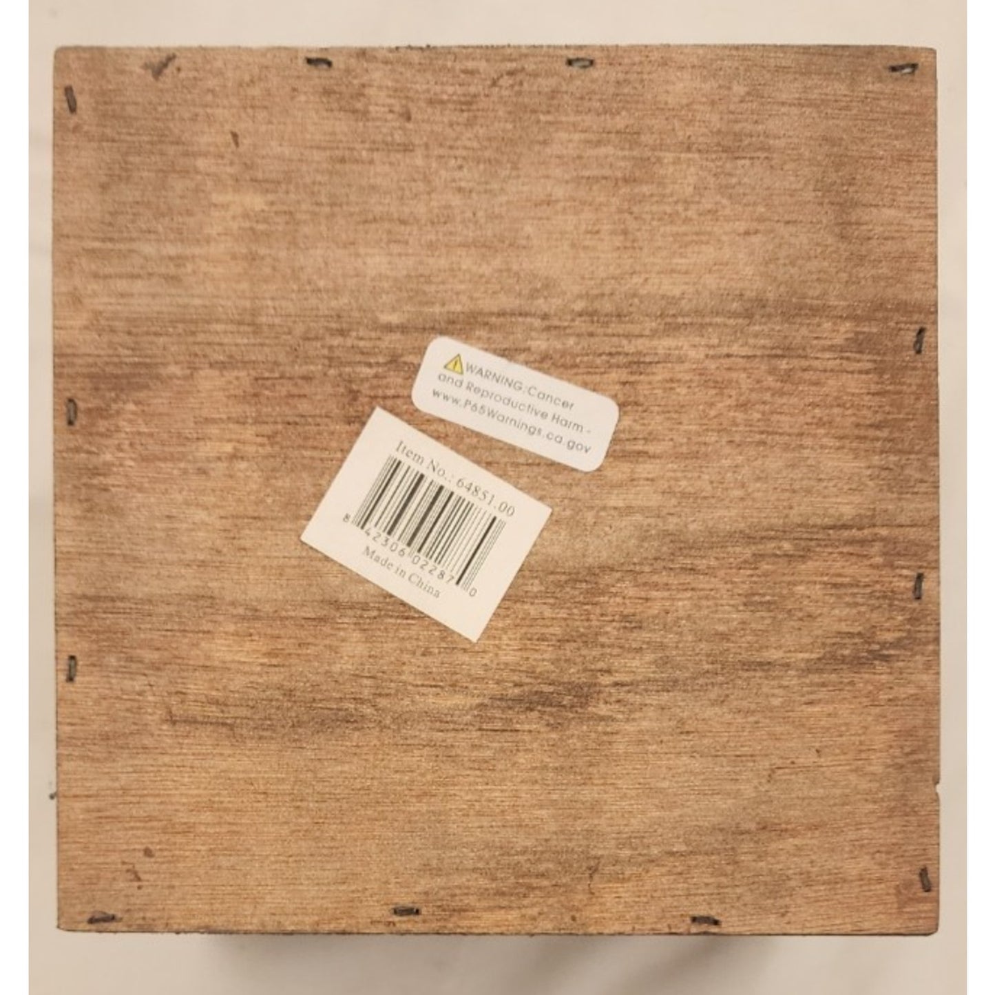 Rustic Woodland Planter Box with Plastic Insert - Abt. 7"X7"X7" - Opening 6X6"