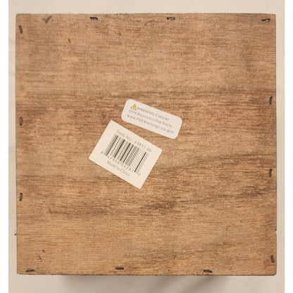 Rustic Woodland Planter Box with Plastic Insert - Abt. 7"X7"X7" - Opening 6X6"