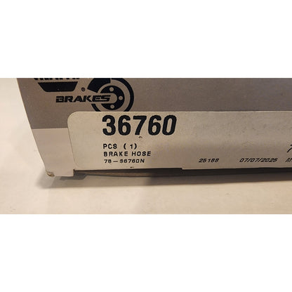 Ultra Premium Brake Hose - 20.7 in. - 36760 - 78-36760N - New