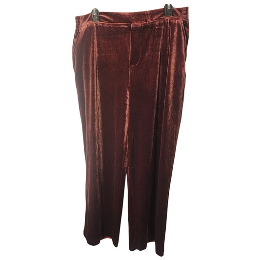 BlankNYC Womens Size XL Wine Velvet Pants NWT Burgundy Velour Trousers New