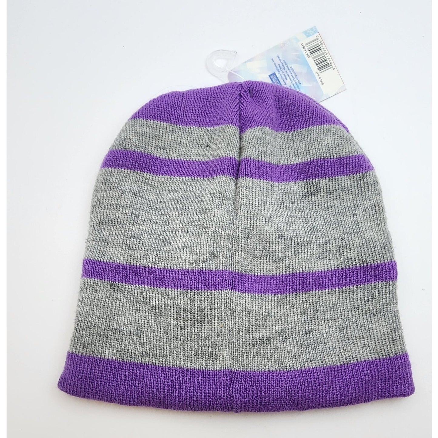 Disney Parks - Frozen Beenie Hat - Winter - Purple and Gray - One Size Fits Most