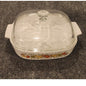 CorningWare Spice O Life Le Romarin Square Casserole Dish Glass Lid A-10-B 10x10