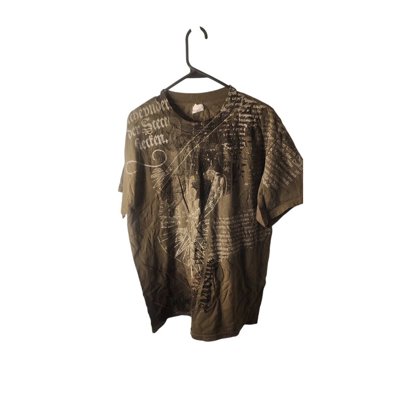 Vintage Alstyle Blank Brown Tie Dye T-Shirt Earth Tone Acid Wash Crewneck Tee