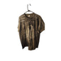 Vintage Alstyle Blank Brown Tie Dye T-Shirt Earth Tone Acid Wash Crewneck Tee