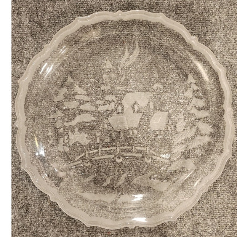 Celebrations by Mikasa Winter Wonderland 14 Oval Platter Clear Glass WY007 315