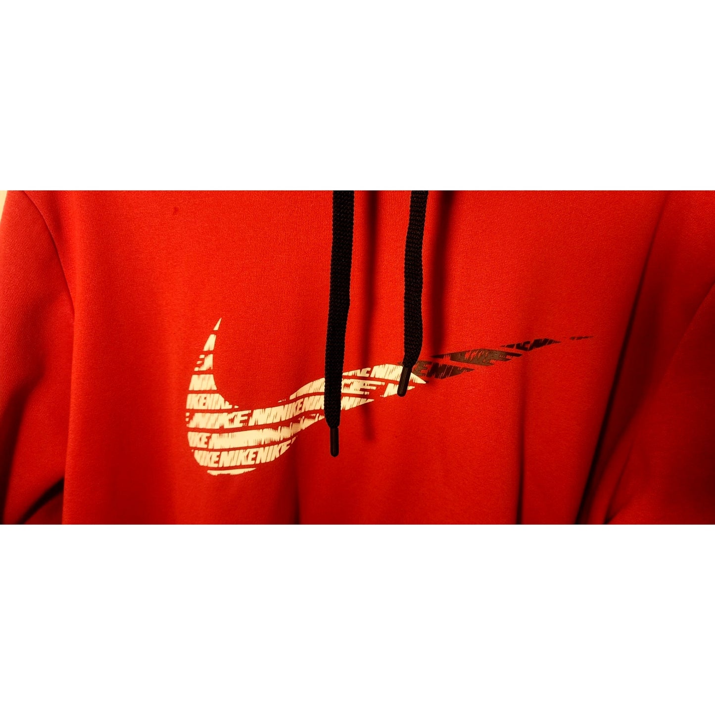 Nike Dri-Fit Mens XXL Red Swoosh Pullover Hoodie Sweatshirt Athletic