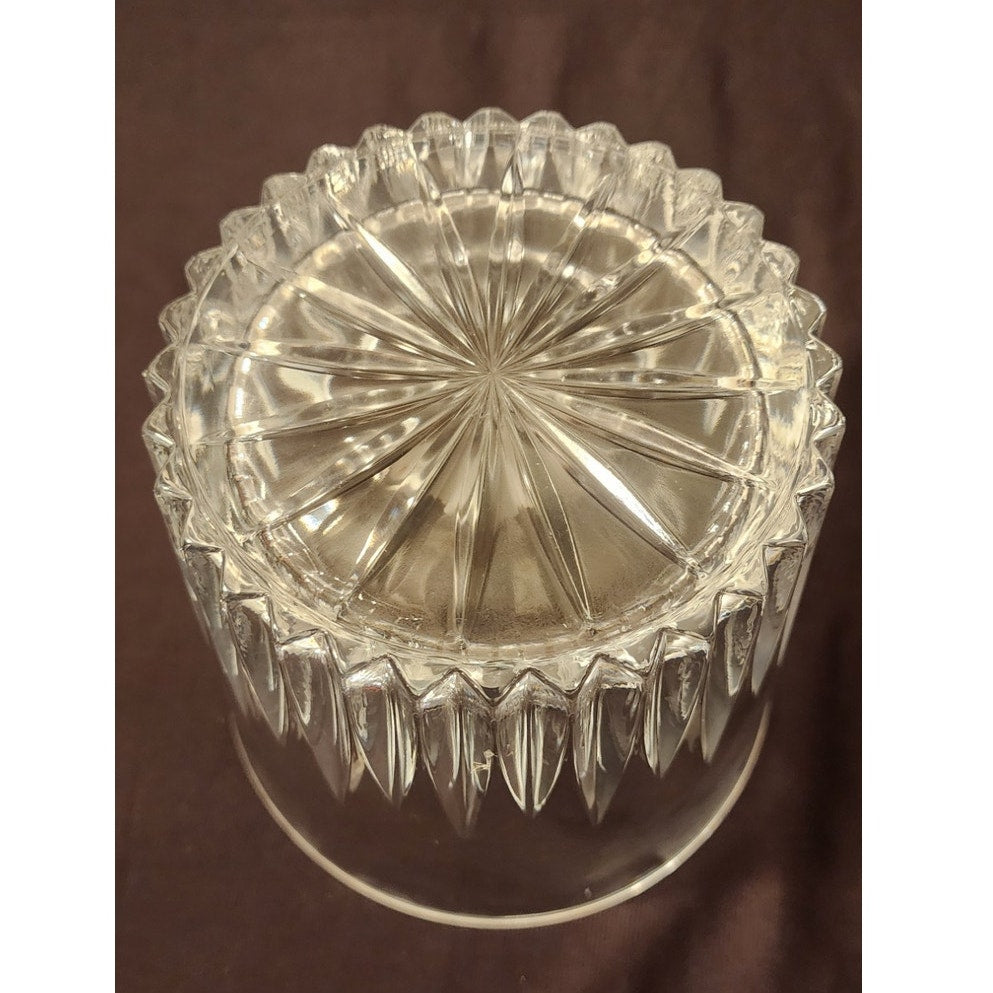 Vintage Heavy Hand Blown Seeded Crystal Ice Bucket Wine Cooler 5.5" Studio Glass
