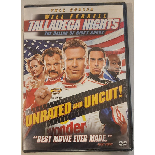 Talladega Nights The Ballad of Ricky Bobby DVD New Unrated Uncut Will Ferrell