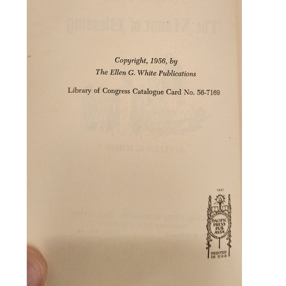Thoughts From the Mount of Blessing Ellen G White 1956 Hardcover Christian