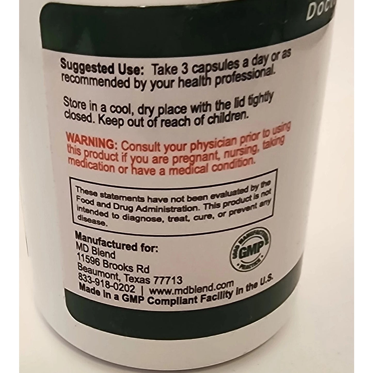 M.D. Blend - Nature’s Biotic Dietary Supplement 90 Capsules - w/ Berberine, etc.