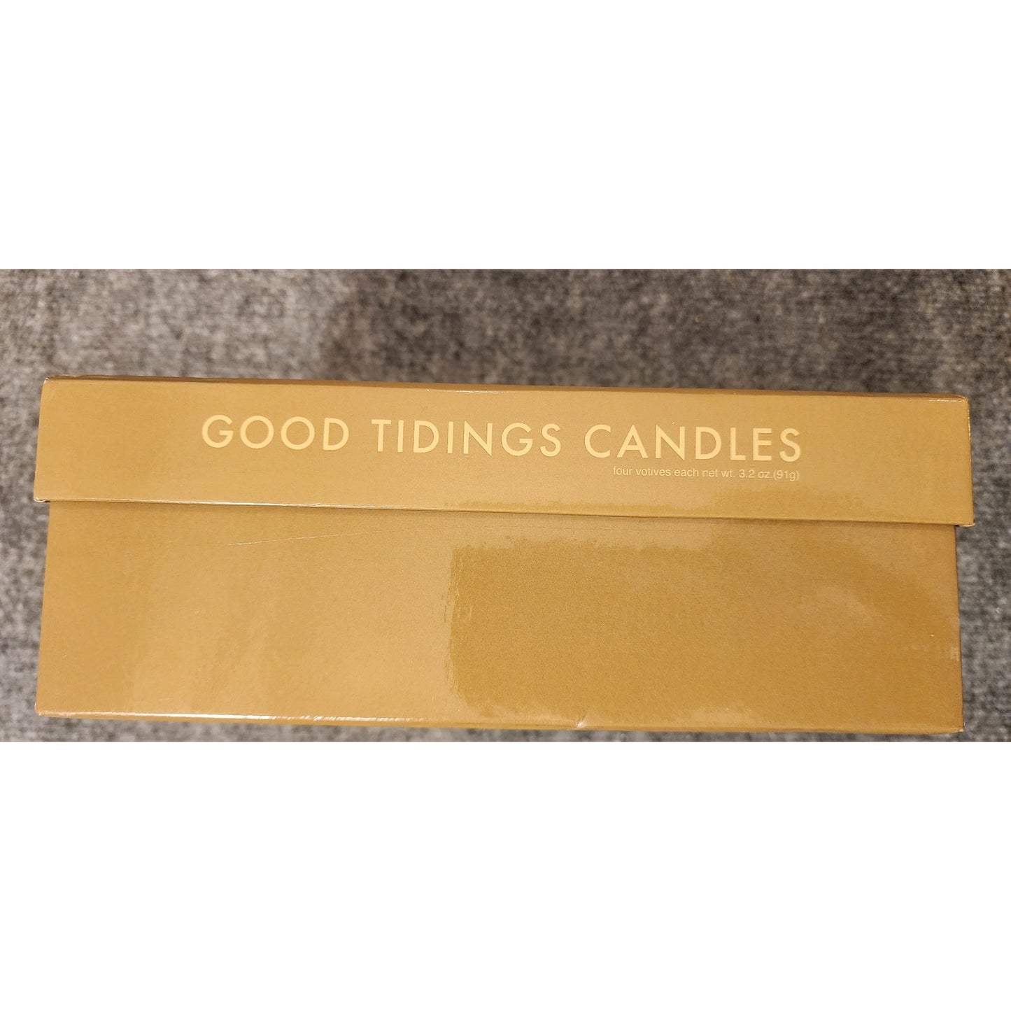 Vintage Red Envelope Good Tidings Votive Candles & Holders Set Peace Hope New