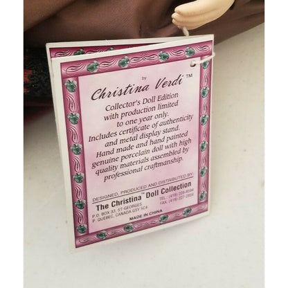 Fine Porcelain Doll - Original Christina Verdi Collection 16", SERIE-1996