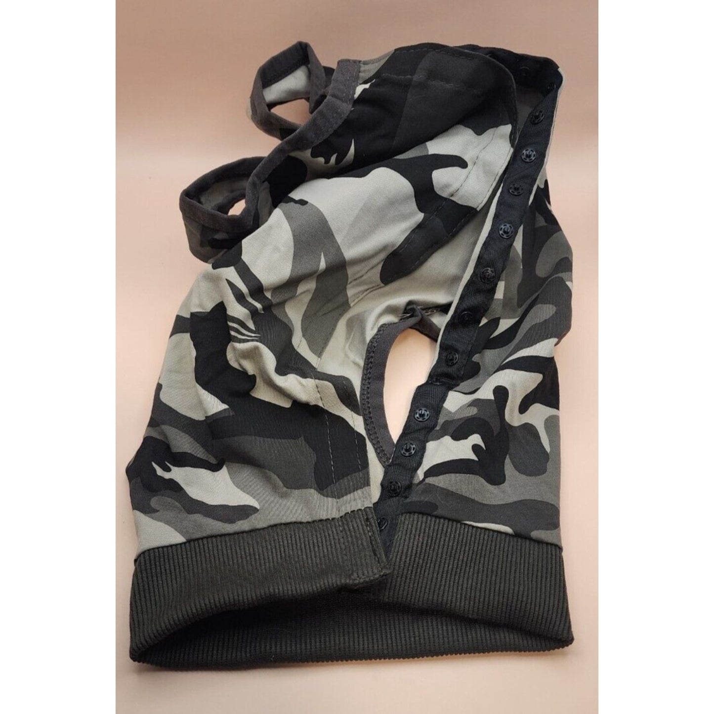 Camo Dog Outfit - Large Size - Cute! - With Snap together opening