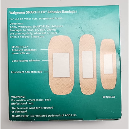 60 Smart Flex Fabric Adheasive bandages - assorted sizes - 24 hour