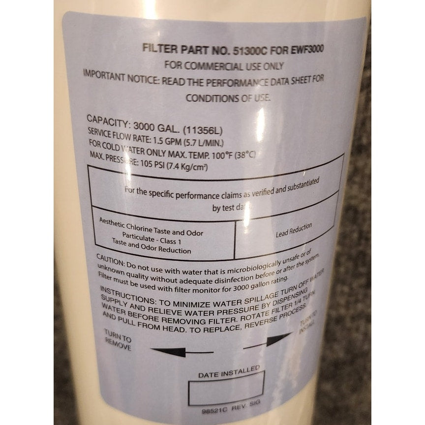 Replacement Water Filter 51300C Compatible with Elkay EWF3000 ezH2O