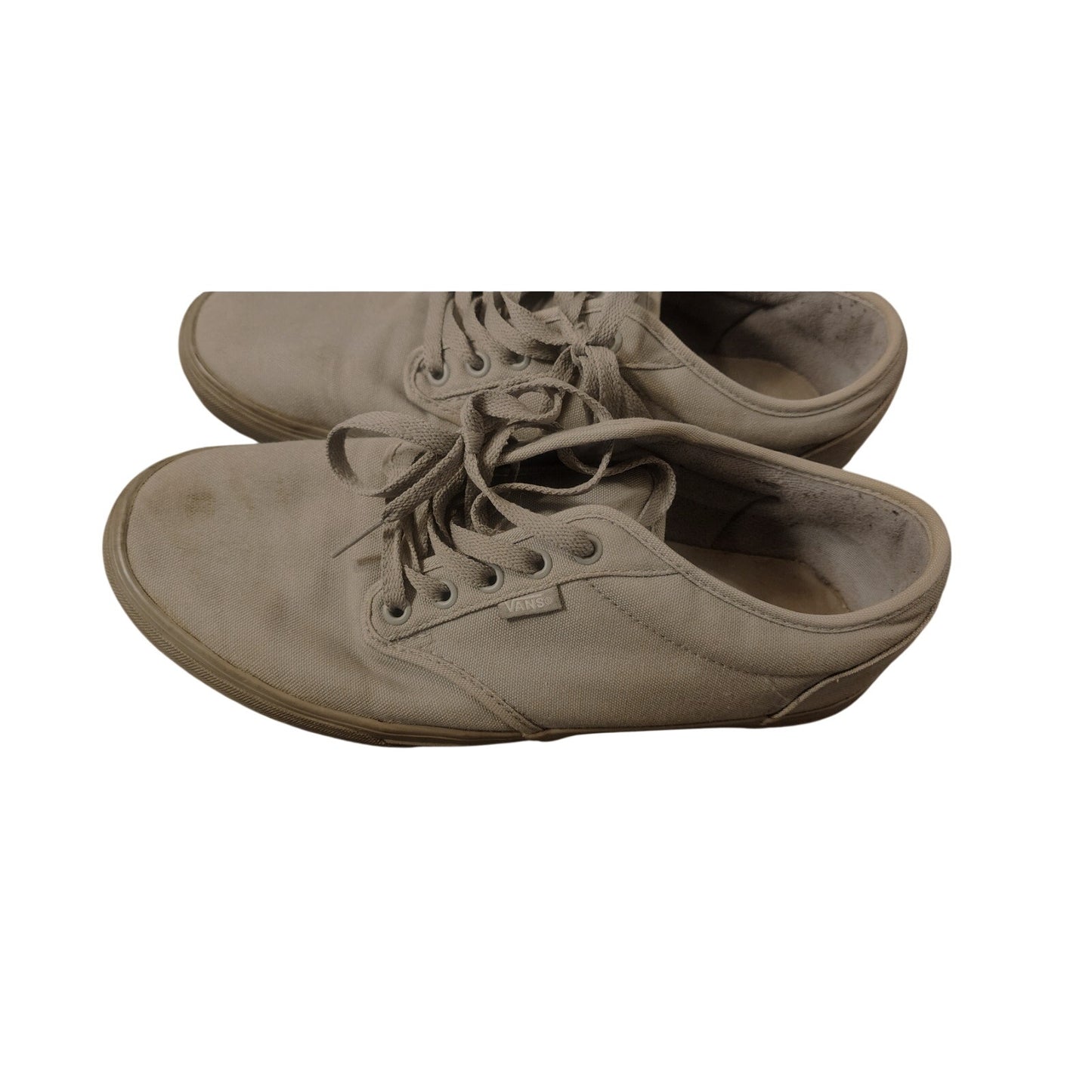 Vans Mens Size 10.5 Light Gray Canvas Shoes Sneakers Waffle Sole